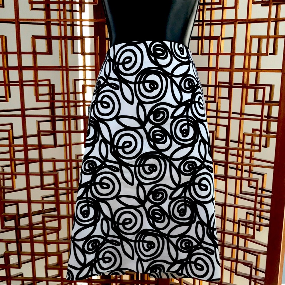 What a skirt!!! NWOT- White House Black Market Never worn- Black/white size 12.